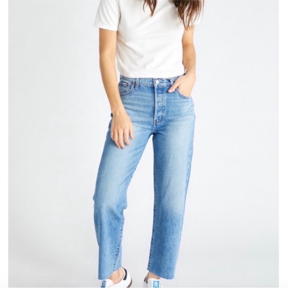 Etica | Tyler High Waist Straight Leg Ankle Jeans Cut Off